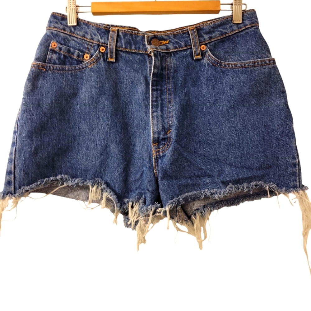 Levi's 512 Blue Denim Cutoff Jean Shorts